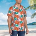 thumbnail image 3 of Gukieu Hawaiian Style Print Men's Short-sleeved Shirts, Button-down Lapel Hawaiian Shirts, T-shirts, Beach Vacation Summer Casual Wear,Large, 3 of 7