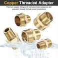 thumbnail image 3 of Uxcell Brass Pipe Fitting, 2Pcs 3/4" BSP Male x 1" BS Male Thread Connector Brass Hex Nipple Reducing Coupling Connector for Gas Water Refrigeration System Conversion, 3 of 7