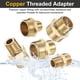 thumbnail image 3 of Conector de rosca de latón Uxcell, adaptador de reducción macho BSP de 1/2" x 1" para conversión de sistema de refrigeración de agua de gas, 3 of 7