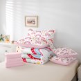 thumbnail image 6 of Homewish Cute Cartoon Rainbow 7-Piece Twin Bedding Sets,Colorful Tulip Flower Bedding Comforter Set,Multicolor Graffiti Loves Print Sheet Sets For Girls Kids,Microfiber Bedroom Decor Reversible, 6 of 8