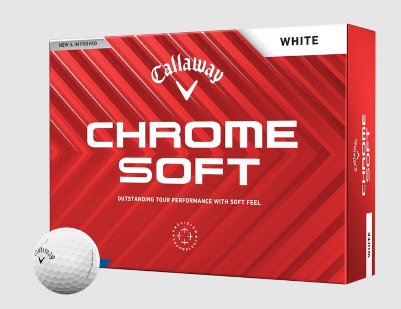 (2 pack) Callaway Chrome Soft Golf Balls, White, 12pk