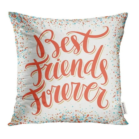 ARHOME Day Best Friends Forever BFF Bro Brotherhood Friendship Fun Greeting Happy Pillowcase Cushion Cover 16x16 (Best Friendship Day Wallpapers)