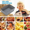 thumbnail image 2 of Air Fryer Silikonform, Rektangulär Silikonbehållare för Air Fryer, Silikonform för Air Fryer grå grey, 2 of 4