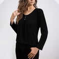 thumbnail image 4 of Camisas de Manga Corta para las Mujeres Casual Color Sólido Blusas Plisadas, Moda Cuello Redondo Tops de Verano para la Fiesta, 4 of 8