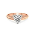 thumbnail image 3 of 1 Carat IGI Certified Heart Shape Lab Grown Diamond Engagement Ring | 14K Rose Gold |Eloise Solitaire Knife Edge Lab Diamond Ring | FG-VS1-VS2 Quality Friendly Diamonds, 3 of 5