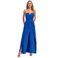 thumbnail image 1 of renvena Womens Off Shoulder Dress Ankle Length Ruffled Maxi Dressing Gown for Wedding Party Blue XXL, 1 of 5