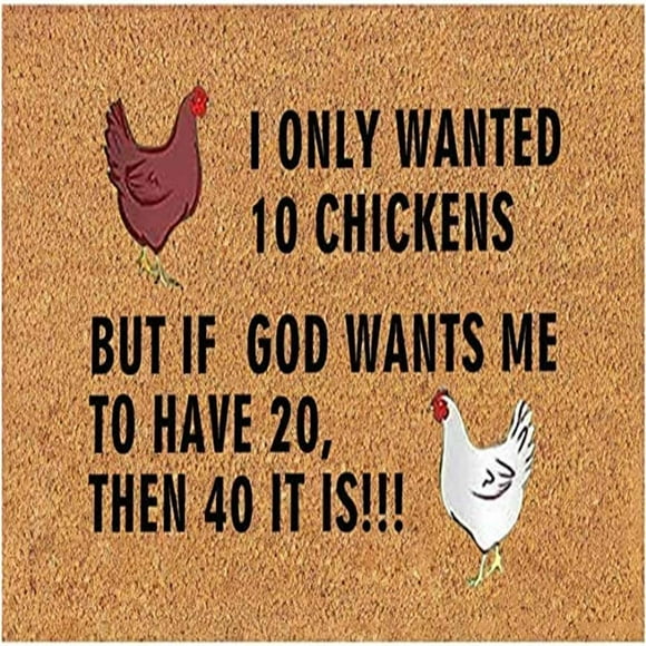 Welcome Mat Outdoor,Funny Gifts for Friends Funny Chicken Pattern Welcome Doormats Indoor and Outdoor Home Decoration Mat Housewarming Gift Mats Welcome Mats Outdoor