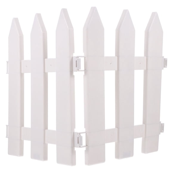 LEEYNEER 2 Pcs Garden Plastic Edgings Border White Fencing Fence Courtyard