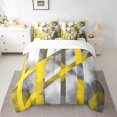 thumbnail image 2 of Erosebridal Geometry Lines Bedding Sets King Size,Modern Abstract Art Comforter Sets with Sheets,Gradient Yellow Black Bed in a Bag King Size,Lightweight Bedroom Decorative Reversible,7-Piece, 2 of 6