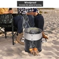 thumbnail image 6 of RedSwing Rocket Stove Windscreen, 9.8"-14.2" Adjustable Stainless Steel Camping Wood Stove Windshield Portable for Outdoor Cooking, Round Silver, 6 of 9