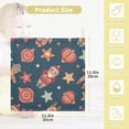 thumbnail image 2 of SKYSONIC Christmas Angel Nutcracker Santa Baby Muslin Washcloths Face Towel, 3 PCS Snowflake Socks Burp Cloths Cotton Wipes Infant Wash Cloth for Newborn Boys Girls 12"x12", 2 of 7