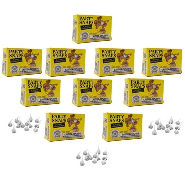 Nicky Bigs Novelties 300 Count Party Snaps – Loud Snap Poppers Noise Maker, 10 Boxes of 30 Each | Classic Throwing Trick Poppers for Birthdays, July 4th, Holidays, Events & More