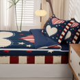 thumbnail image 5 of Manfei Vintage Heart Striped Zipper Twin Comforter Sets with Fitted Sheet and 2 Pillowcases,Classic American Flag Zipper Bedding Set,Red White Blue,Navy Blue Reversible,4pcs, 5 of 8