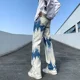 thumbnail image 4 of Pantalones de trabajo de talla grande para hombre, pantalones vaqueros blancos de gran tamaño para hombre, pantalones de estilo Harajuku Grunge Y2k de alta calidad, baratos, 4 of 5