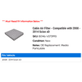 thumbnail image 2 of Cabin Air Filter - Compatible with 2008 - 2014 Scion xD 2009 2010 2011 2012 2013, 2 of 2
