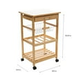 thumbnail image 2 of Neu Home 34131 Kitchen Cart with Basket Natural-Chrome, 2 of 5
