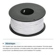 thumbnail image 3 of Uxcell 30AWG Stranded Wire Hookup 50M/164ft White, Electrical Wire UL1007 Spool, 3 of 6