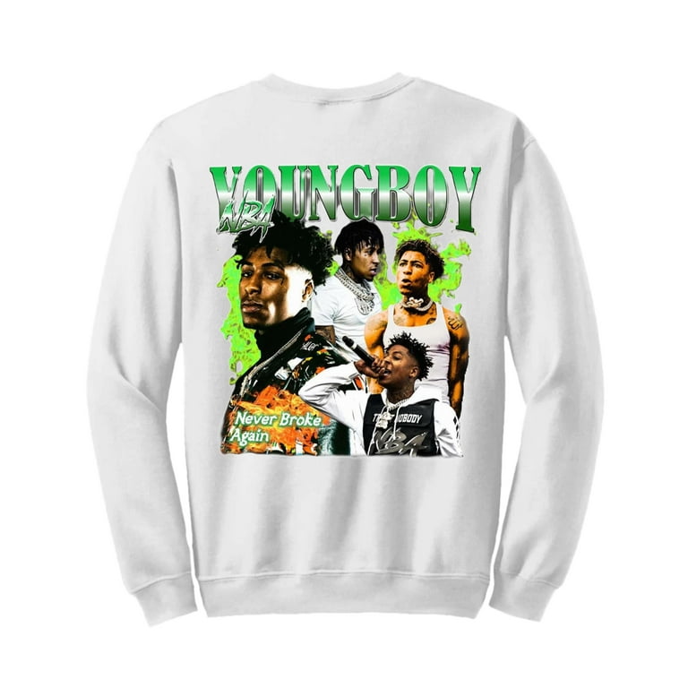Nba Youngboy Sweatshirt Back Side Print Nba Youngboy Homage Graphic Sweatshirt Back Side Print Nba Youngboy Fan Made Merch Unisex Sweatshirt Back Side Print Walmart