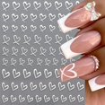 thumbnail image 2 of Quezadyl 8 hojas de stickers para uñas con corazones 3D para San Valentín, 2 of 9