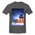 thumbnail image 4 of Bingfone Lantern On Snow With Christmas Men'S Loose Fit Short-Sleeve Pocket T-Shirt, 4 of 7