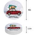 thumbnail image 1 of ZHANZZK Red Car With Christmas Gifts Farmhouse Style Set of 4 Round Coaster for Drinks, Absorbent Ceramic Stone Coasters Cup Mat with Cork Base for Home Kitchen Room Coffee Table Bar Decor, 1 of 6