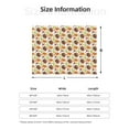 thumbnail image 5 of Honeii Holiday Thanksgiving Turkey print throw blanket, crafted from cozy cotton flannel, offers versatile home decor as a bedding suitable for all seasons.-, 5 of 6