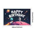 thumbnail image 3 of Space Adventure Happy Birthday Banner Astronaut Design Planet Theme Rocket Illustration for Kids Birthday Party Indoor Decoration Celebration, 3 of 7