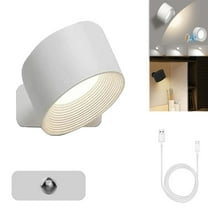 Lights of Sweden Wall Lights, 2025 New Rechargeable Wall Mounted Sconces with 1200mah Battery, Living Room Gadgets, LED Wall Lights, for Bathroom, Living Room, Kitchen(Black)