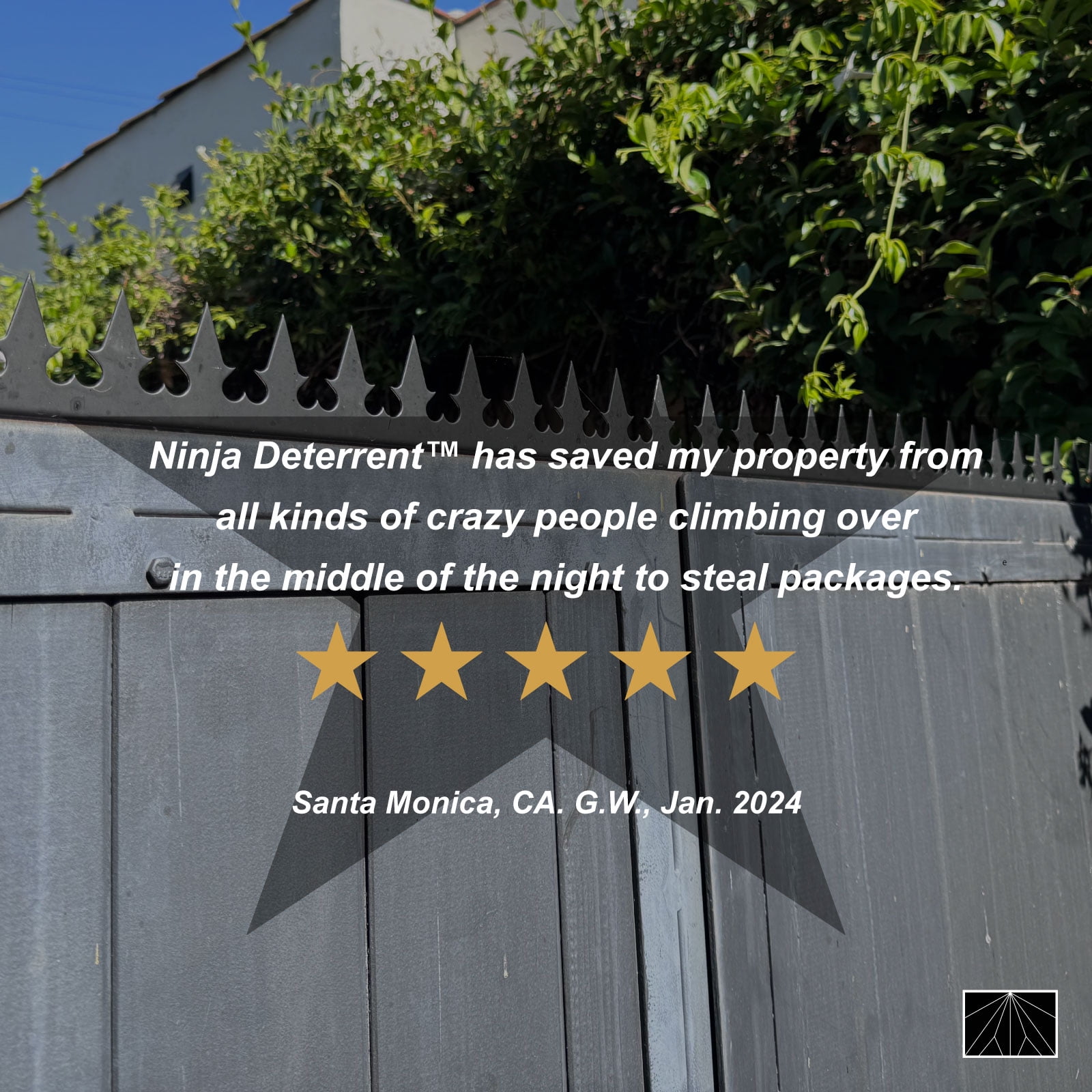 Ninja Deterrent™ | Fence Spikes Wall Spikes Anti Climb Home Security Guard| GizaGiza Heart Single Bladed 1m White | Bird Spikes