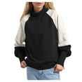 thumbnail image 1 of WEAIXIMIUNG Chandails en Molleton Mignons pour Femmes Manches Longues Col Montant Décontracté, 1 of 8