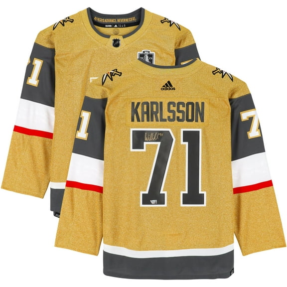William Karlsson Vegas Golden Knights Autographed Gold Adidas Authentic Jersey with 2023 Stanley Cup Final Patch - Fanatics Authentic Certified
