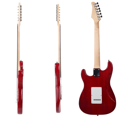 thumbnail image 5 of 39" Rosewood Fingerboard Electric Guitar with Guitar Bag, Shoulder Strap, Accessories Pack (Sunset Red Color), 5 of 7
