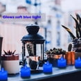 thumbnail image 2 of Blue Light Candles Blue Candles 24 Packs Flameless Blue Tea Lights Flickering Navy Blue Votive Candles For Birthday Wedding Party Festival 2PCS lemongrass blueberry candle Extra Large Candle small, 2 of 8