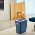 thumbnail image 6 of Kitchen Trash Can, Step-On Garbage Can with Lid, Tall Kitchen & Bathroom Trash Can, Small Office Waste Bin, Blue - Xuniizn, 6 of 8