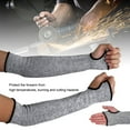 thumbnail image 3 of Safety Cut Heat Resistant Sleeves Cut Resistant Sleeves with Half Finger Gloves  Level 5 Protection Protective Arm Safety Sleeves for Welding  Kitchen  Gardening, 3 of 7