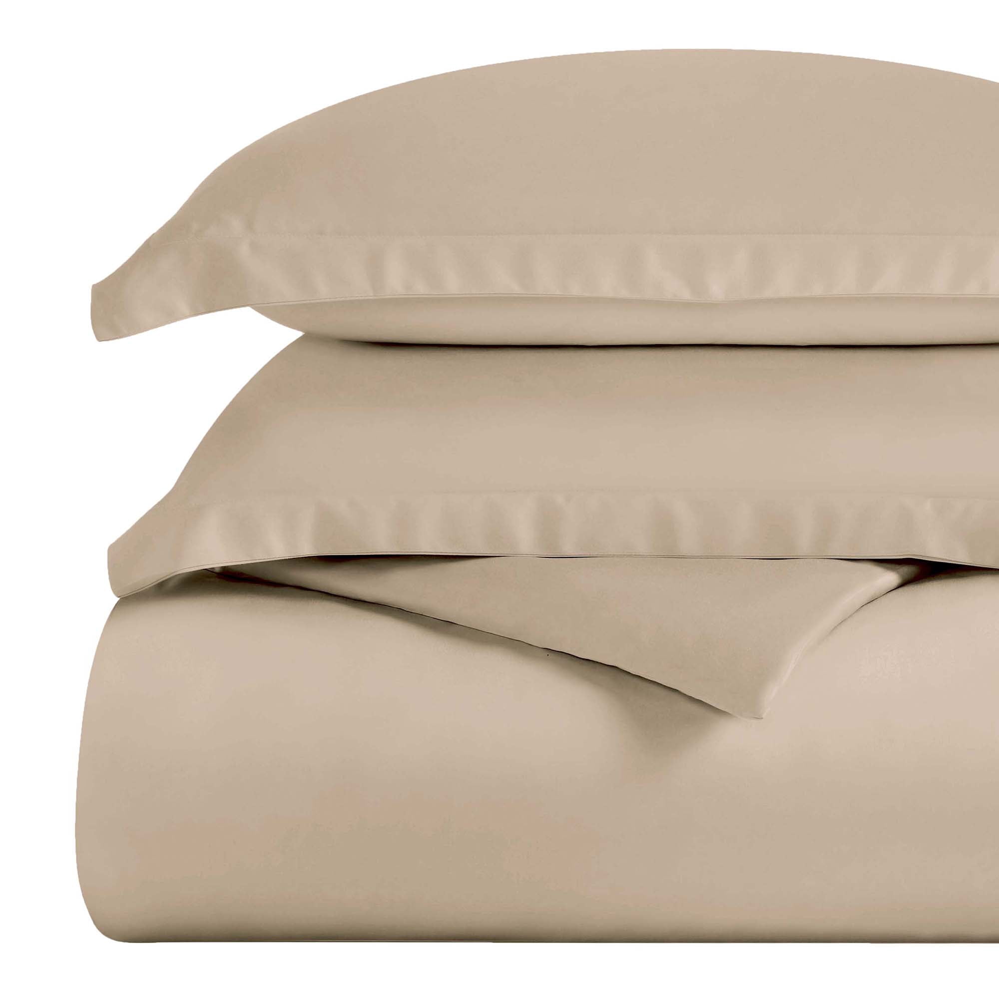 Superior Egyptian Cotton 300 Thread Count Duvet Cover Set, Twin, Tan