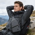 thumbnail image 4 of Bandolera Mochila de hombre para cabestrillo pecho hermética • Mochila de hombro cruzada ligera • Bolsa mensajera multifuncional deportiva para ocio al aire libre, 4 of 6