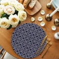 thumbnail image 2 of Round Placemats Geometric Floral 15 inch Set of 6 Table Mats for Dining Table Abstract Vintage Heat Resistant Non-Slip Kitchen & Home Decorative Place Mat Set, 2 of 8