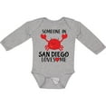 thumbnail image 3 of Inktastic Someone in San Diego Loves Me Gift Boys or Girls Long Sleeve Baby Bodysuit, 3 of 5