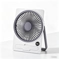 thumbnail image 2 of Thin Mini USB Rechargeable Card Fan USB Rechargeable Mini Desktop Fan With Phone LCD Display6 Speeds Strong Wind Portable Desk Fans For Offic, 2 of 6