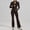 A1_Brown, variant on Women's 2 Piece Tracksuit Sets Long Sleeve Zipper Jacket with Athletic High Waist Flare Long Leggings Slim Fit Casual Sport Workout Outfit Athleisure Tracksuit Jogger Loungewear Set Beige L