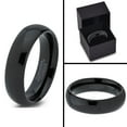 thumbnail image 3 of Charming Jewelers Tungsten Wedding Band Ring 6mm for Men Women Comfort Fit Black Domed Polished Lifetime Guarantee Size 6, 3 of 3