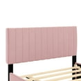 thumbnail image 6 of Full Size Bed With Twin Trundle In Soft Pink Velvet - Long-lasting & Versatile Construction Elegant Upholstered Functional, 6 of 6