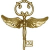 7.5" Cast Iron Flying Key Gold Halloween Wall Decor Harry Potter Style 1/PC