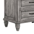 thumbnail image 4 of Benjara Akki 30 Inch 3 Drawer Nightstand, Felt Lined, USB Ports, Rustic Wood Gray, 4 of 5