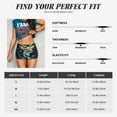 thumbnail image 3 of KLL Colorful Stained Glass Deer Pattern Workout Shorts for Women Scrunch Short Gym Yoga Running Sport Active Exercise Fitness Shorts, 3 of 5