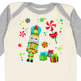 thumbnail image 4 of Inktastic Holiday Nutcracker and Candy for Christmas Boys or Girls Long Sleeve Baby Bodysuit, 4 of 5