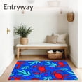 thumbnail image 3 of ODIKA 8'x10' Machine Washable Non-Slip Area Rug, Delightful Underwater Cartoon Theme with Expressive Crab Character High Traffic Rug, Blue, 724967, 3 of 5