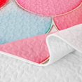 thumbnail image 5 of Manfei Mermaid Princess Bed Spread Queen, Mosaic Fish Scale Queen Coverlet Set, Pink Teal, 3-Piece, 1 Quilt and 2 Pillowcases, 5 of 7