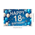 thumbnail image 2 of Blue and White Balloon Themed 18th Birthday Backdrop Banner Background Party Supplies Birthday Decoration Photography Props for Party Celebrations Photo Booth Decorations, 2 of 7